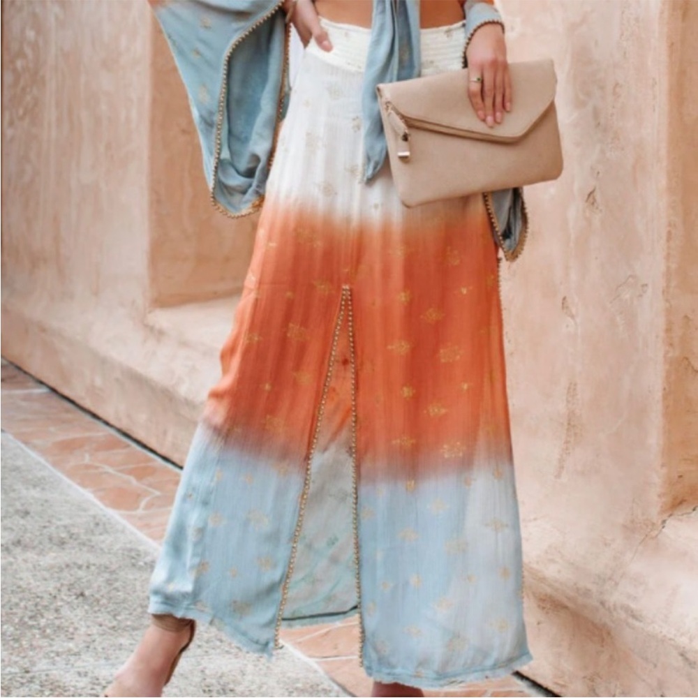 Bohemian Ombre maxi skirt